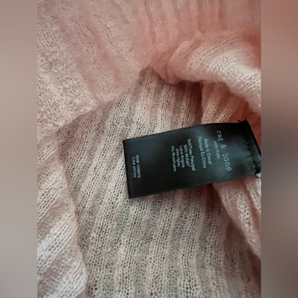 Rag & bone donna ribbed mohair angora wool long sleeve top size large - Picture 4 of 7